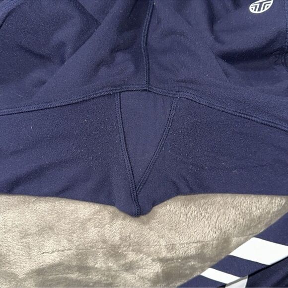TORY SPORT L Navy Crop White Light Reflective Athletic Leggings - Picture 14 of 14